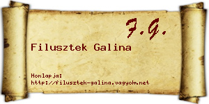Filusztek Galina névjegykártya